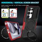 For Samsung Galaxy S25 Ultra 5G Sliding Camshield MagSafe Holder TPU Hybrid PC Phone Case(Black Red) - 2