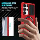 For Samsung Galaxy S25 Ultra 5G Sliding Camshield MagSafe Holder TPU Hybrid PC Phone Case(Red) - 3
