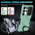 For Samsung Galaxy S25 Ultra 5G Sliding Camshield MagSafe Holder TPU Hybrid PC Phone Case(Light Blue) - 2