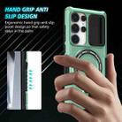 For Samsung Galaxy S25 Ultra 5G Sliding Camshield MagSafe Holder TPU Hybrid PC Phone Case(Light Blue) - 3