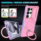 For Samsung Galaxy S25 Ultra 5G Sliding Camshield MagSafe Holder TPU Hybrid PC Phone Case(Purple Pink) - 2