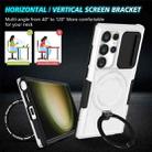 For Samsung Galaxy S24 Ultra 5G Sliding Camshield MagSafe Holder TPU Hybrid PC Phone Case(Black White) - 2