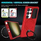 For Samsung Galaxy S24 Ultra 5G Sliding Camshield MagSafe Holder TPU Hybrid PC Phone Case(Red) - 2