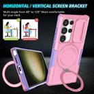 For Samsung Galaxy S24 Ultra 5G Sliding Camshield MagSafe Holder TPU Hybrid PC Phone Case(Purple Pink) - 2