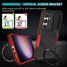 For Samsung Galaxy S24 5G Sliding Camshield MagSafe Holder TPU Hybrid PC Phone Case(Black Red) - 2