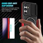 For Samsung Galaxy S24+ 5G Sliding Camshield MagSafe Holder TPU Hybrid PC Phone Case(Black Red) - 3