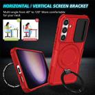 For Samsung Galaxy S24+ 5G Sliding Camshield MagSafe Holder TPU Hybrid PC Phone Case(Red) - 2