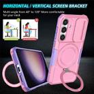 For Samsung Galaxy S24+ 5G Sliding Camshield MagSafe Holder TPU Hybrid PC Phone Case(Purple Pink) - 2