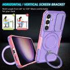 For Samsung Galaxy S24 FE 5G Sliding Camshield MagSafe Holder TPU Hybrid PC Phone Case(Pink Purple) - 2
