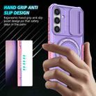 For Samsung Galaxy S24 FE 5G Sliding Camshield MagSafe Holder TPU Hybrid PC Phone Case(Pink Purple) - 3