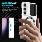 For Samsung Galaxy S24 FE 5G Sliding Camshield MagSafe Holder TPU Hybrid PC Phone Case(Black White) - 3