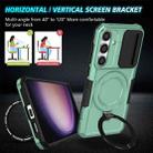 For Samsung Galaxy S24 FE 5G Sliding Camshield MagSafe Holder TPU Hybrid PC Phone Case(Light Blue) - 2