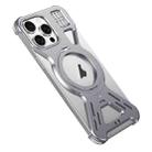 For iPhone 16 Pro Max Armor 360 Holder Frameless Alloy MagSafe Phone Case(Space Gray) - 1