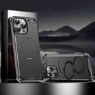 For iPhone 13 Pro R-JUST RJ63-1 Frameless Aroma Mecha MagSafe Holder Phone Case(Black) - 1