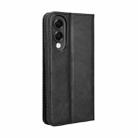 For Samsung Galaxy S25 Edge 5G Magnetic Buckle Retro Texture Leather Phone Case(Black) - 3