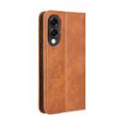 For Samsung Galaxy S25 Edge 5G Magnetic Buckle Retro Texture Leather Phone Case(Brown) - 3