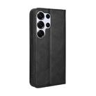For Samsung Galaxy S25 Ultra 5G Magnetic Buckle Retro Texture Leather Phone Case(Black) - 3