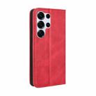 For Samsung Galaxy S25 Ultra 5G Magnetic Buckle Retro Texture Leather Phone Case(Red) - 3