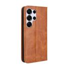 For Samsung Galaxy S25 Ultra 5G Magnetic Buckle Retro Texture Leather Phone Case(Brown) - 3