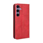 For Samsung Galaxy S25 5G Magnetic Buckle Retro Texture Leather Phone Case(Red) - 3