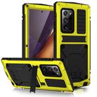 For Samsung Galaxy Note 20 R-JUST Shockproof Waterproof Dust-proof Metal + Silicone Protective Case with Holder(Yellow) - 1