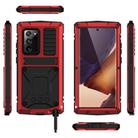 For Samsung Galaxy Note 20 Ultra R-JUST Shockproof Waterproof Dust-proof Metal + Silicone Protective Case with Holder(Red) - 2