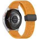 18mm Leopard Print Magnetic Folding Buckle Silicone Watch Band(Yellow) - 2