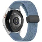 18mm Leopard Print Magnetic Folding Buckle Silicone Watch Band(Rock Blue) - 2