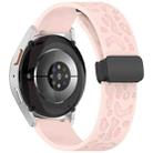 20mm Leopard Print Magnetic Folding Buckle Silicone Watch Band(Pink) - 2