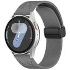 20mm Leopard Print Magnetic Folding Buckle Silicone Watch Band(Space Grey) - 1