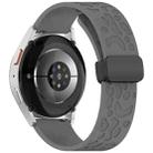 20mm Leopard Print Magnetic Folding Buckle Silicone Watch Band(Space Grey) - 2