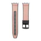 For Honor Watch 5 Hybrid Leather Silicone Watch Band(Pink) - 1