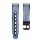 For Honor Watch 5 Hybrid Leather Silicone Watch Band(Blue) - 1