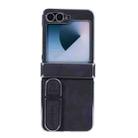 For Samsung Galaxy Z Flip6 Invisible Stand Design Fold Phone Case(Black) - 1