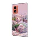 For Motorola Moto E14 Fresh Painted Leather Phone Case(Garden) - 3