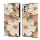 For Motorola Moto E32 Fresh Painted Leather Phone Case(Sunflower) - 1