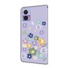 For Motorola Edge 30 Neo Fresh Painted Leather Phone Case(Purple Floral) - 3