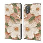 For Motorola Moto G Power 2022 Fresh Painted Leather Phone Case(Sunflower) - 1