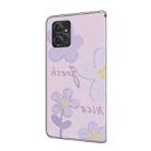 For Motorola Moto G Power 5G 2023 Fresh Painted Leather Phone Case(Dark Purple Flowers) - 3