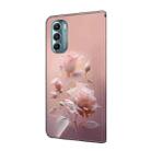 For Motorola Moto G Stylus 5G 2022 Fresh Painted Leather Phone Case(Ceramic Flowers) - 3
