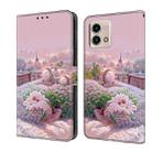 For Motorola Moto G Stylus 5G 2023 Fresh Painted Leather Phone Case(Garden) - 1