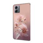For Motorola Moto G14 Fresh Painted Leather Phone Case(Ceramic Flowers) - 3