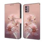For Motorola Moto G30 Fresh Painted Leather Phone Case(Ceramic Flowers) - 1