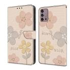 For Motorola Moto G30 Fresh Painted Leather Phone Case(Beige Flowers) - 1