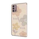 For Motorola Moto G30 Fresh Painted Leather Phone Case(Beige Flowers) - 3