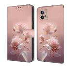 For Motorola Moto G32 Fresh Painted Leather Phone Case(Ceramic Flowers) - 1