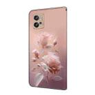For Motorola Moto G32 Fresh Painted Leather Phone Case(Ceramic Flowers) - 3