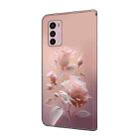 For Motorola Moto G42 Fresh Painted Leather Phone Case(Ceramic Flowers) - 3