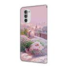 For Motorola Moto G52 Fresh Painted Leather Phone Case(Garden) - 3