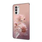 For Motorola Moto G52 Fresh Painted Leather Phone Case(Ceramic Flowers) - 3